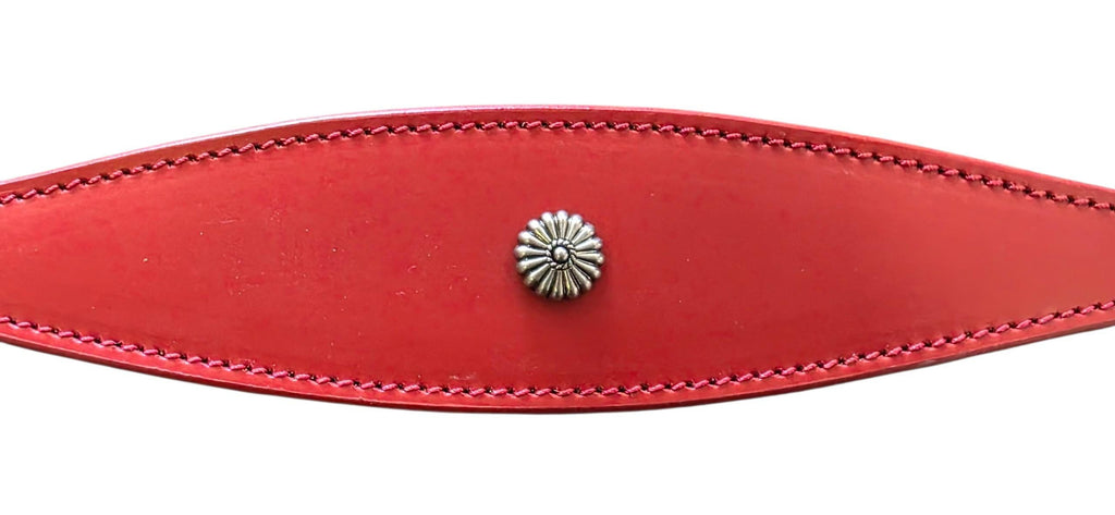 Leather Collar For Sighthound Whippet Greyhound Lurcher Decorative Stud Design DS 5