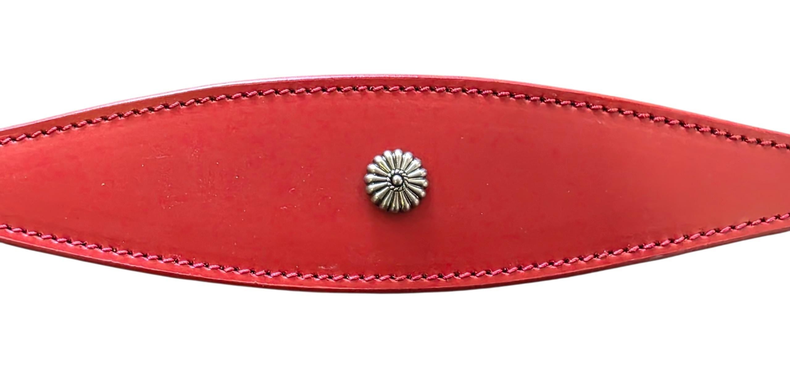 Leather Collar For Sighthound Whippet Greyhound Lurcher Decorative Stud Design DS 5
