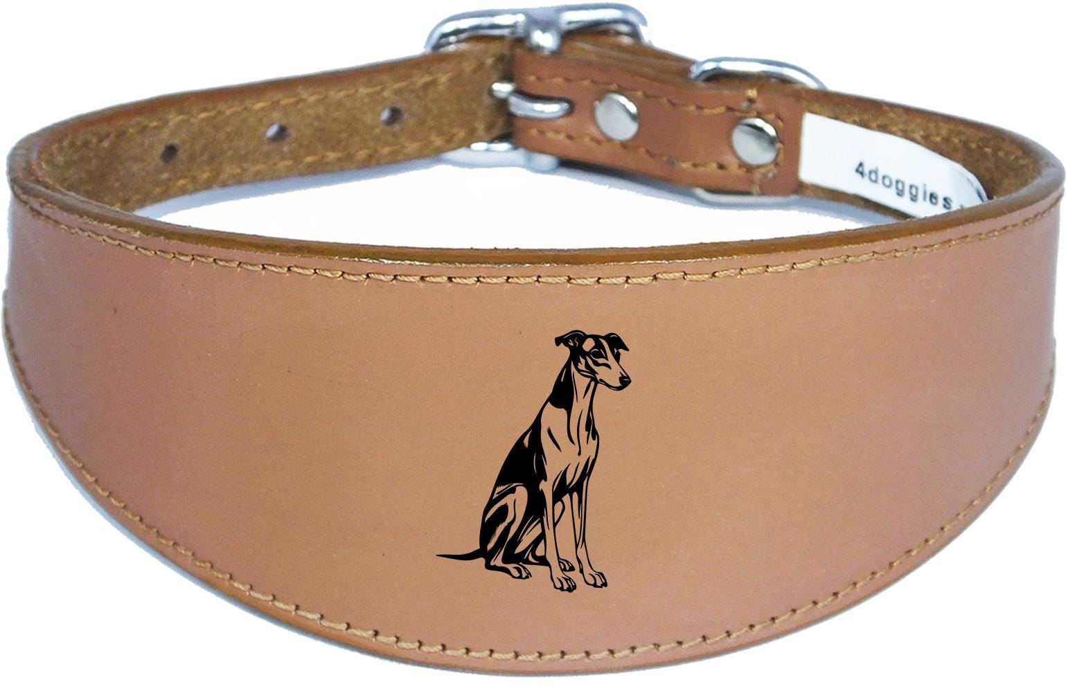 Sighthound Whippet Greyhound Handmade Wide Leather Collar NL 43