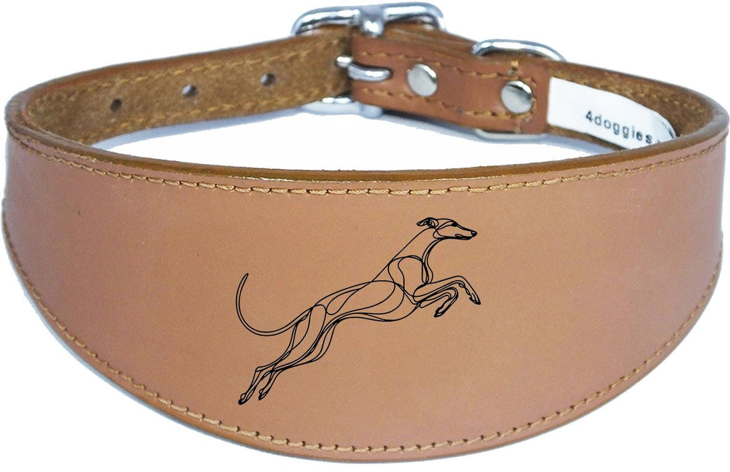 Sighthound Whippet Collar Luxury Padded Leather Handmade in the UK NL 19