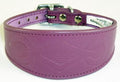 Purple Retro Embossed Leather Whippet Collar Greyhound Collar Dog Collars Galgo