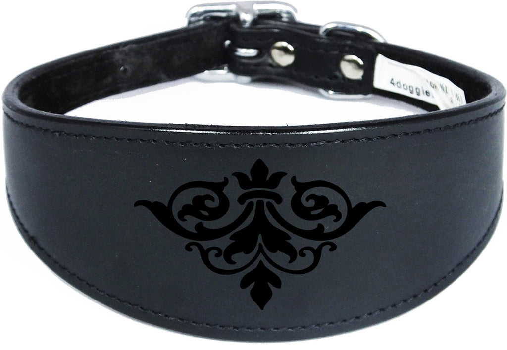 Italian Greyhound Collar Whippet Collar Greyhound Collar Padded Backing Dog Collar Engraved D19