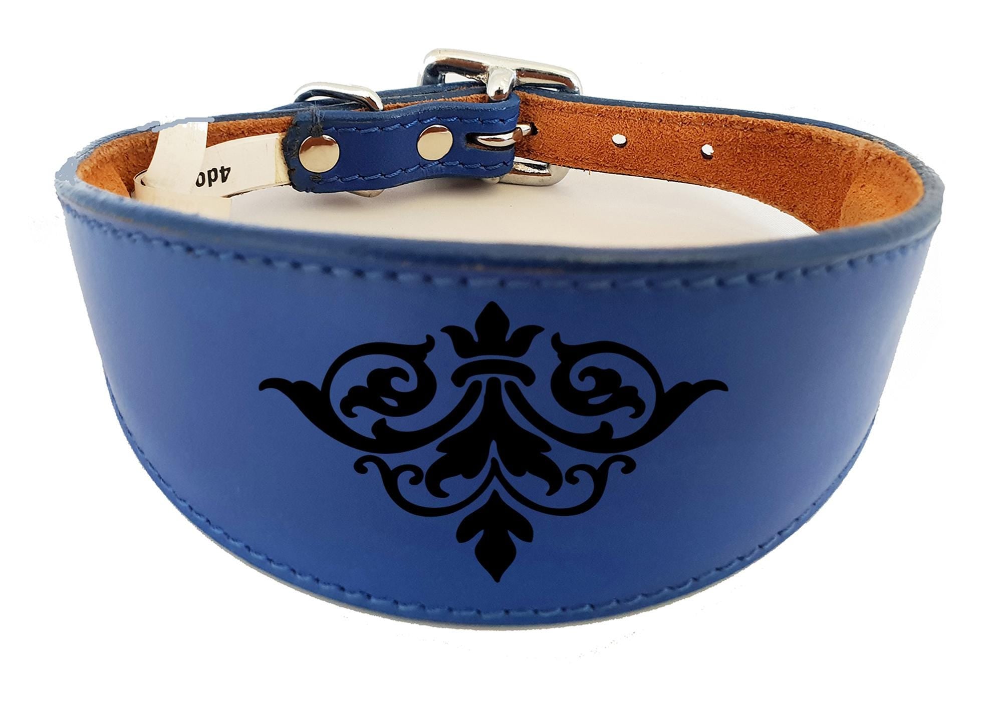 Italian Greyhound Collar Whippet Collar Greyhound Collar Padded Backing Dog Collar Engraved D19