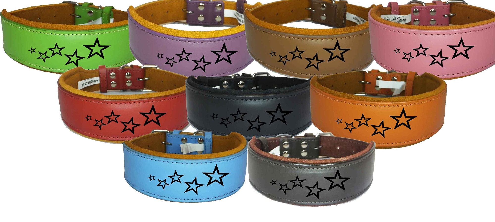 Leather Staffordshire Bull Terrier Dog Collars Staffy Bulldog Padded collar D2