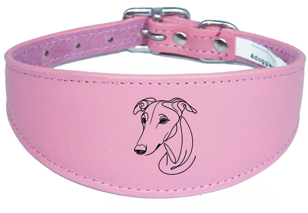 Wide Whippet Dog Collar Greyhound Sighthound with Padded Backing NL 13