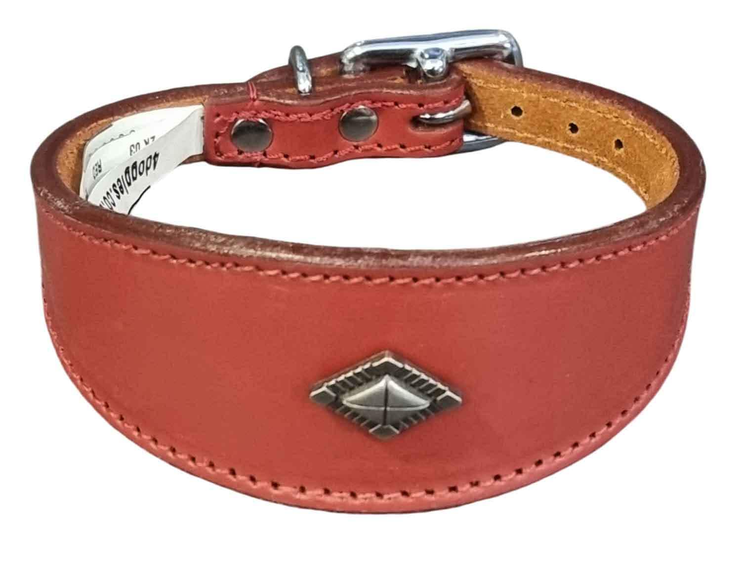 Leather Collar For Whippet Greyhound Lurcher Decorative Stud Design DS 1
