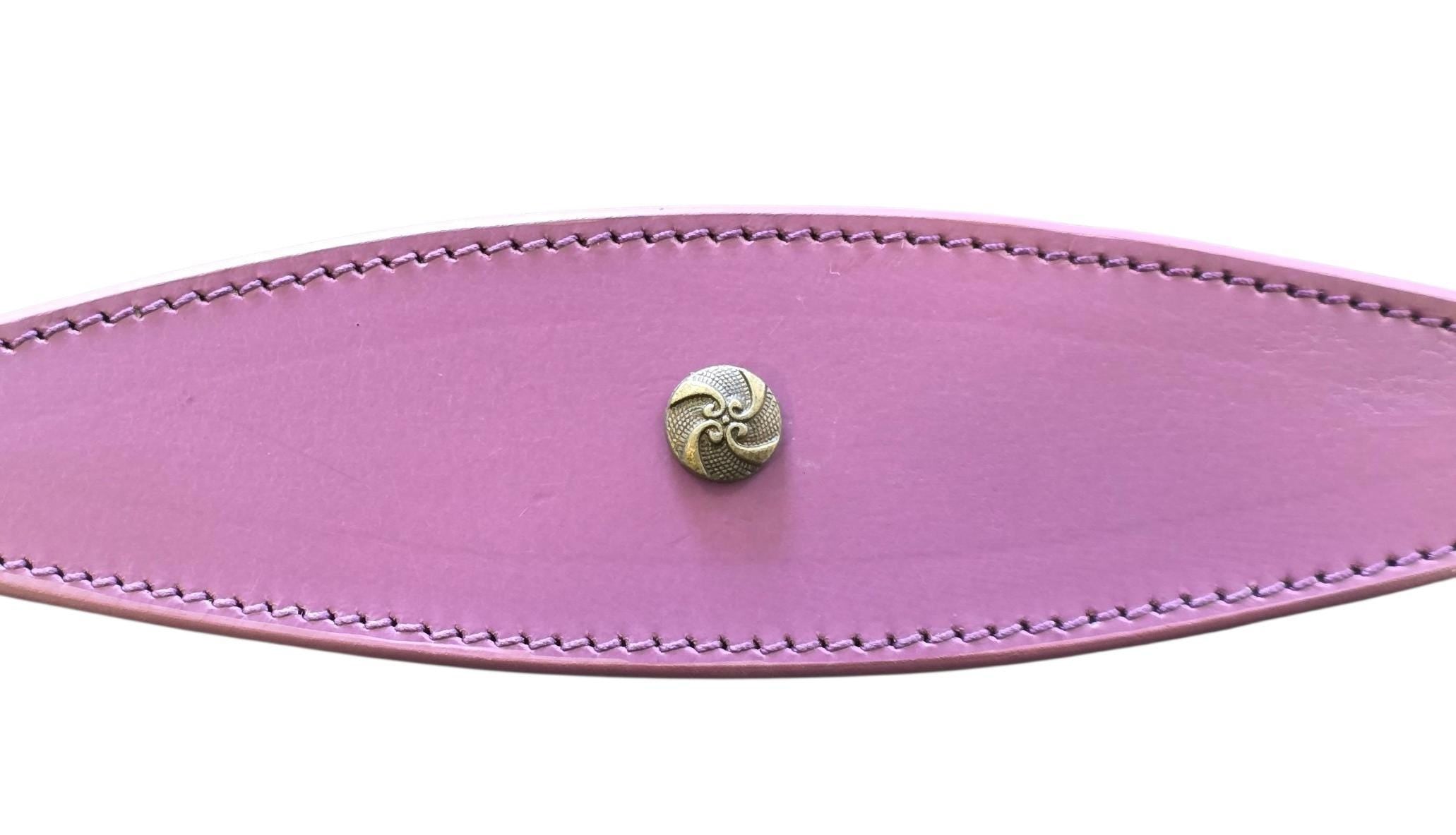 Leather Collar For Sighthound Whippet Greyhound Lurcher Decorative Stud Design DS8