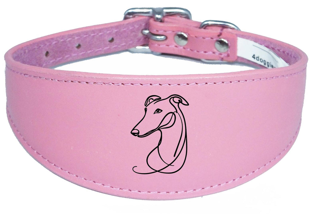 Sighthound Greyhound Whippet Wide Dog Collar with Padded Backing NL 16