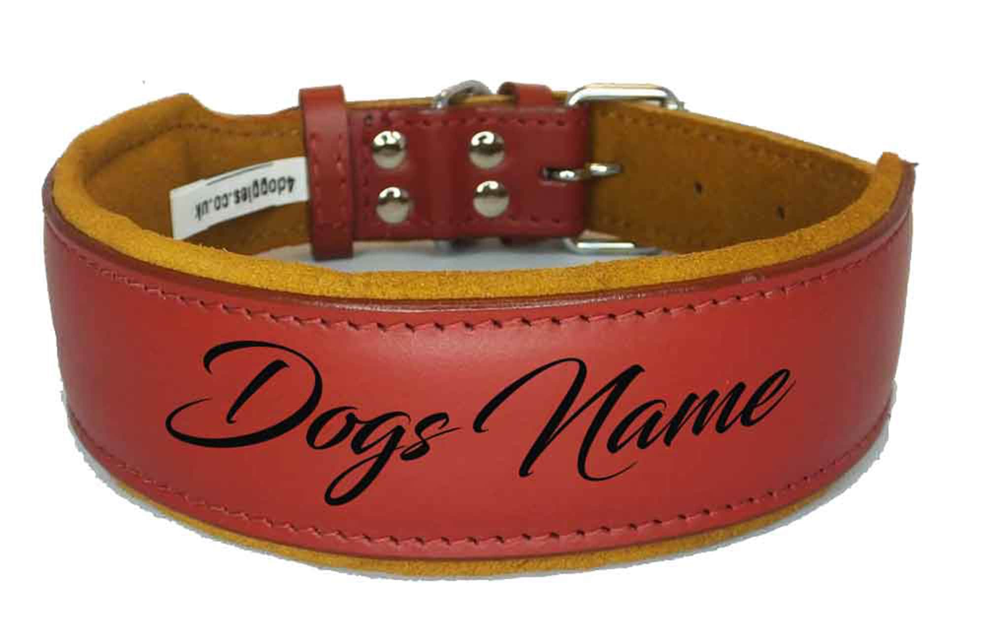 Personalised Leather Staffy Dog Collar Bull Terrier Bulldog Dogs Name Collar