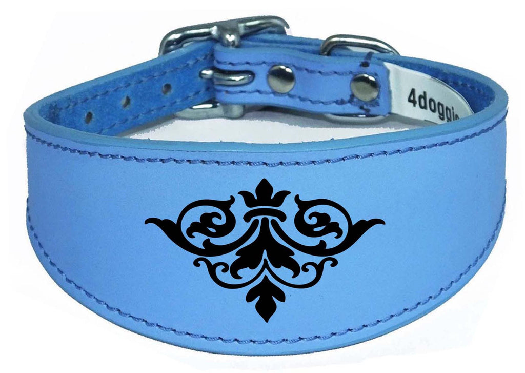 Italian Greyhound Collar Whippet Collar Greyhound Collar Padded Backing Dog Collar Engraved D19