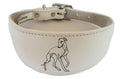 Whippet Sighthound Collar Luxury Padded Leather Handmade in the UK NL 18