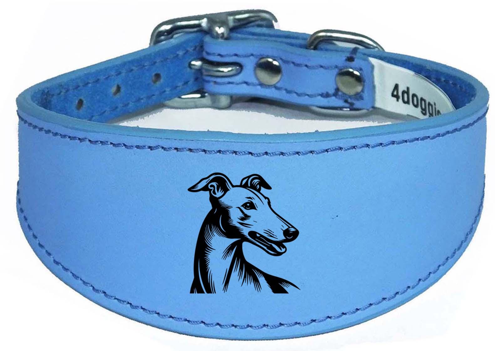 Sighthound Padded Leather Whippet Greyhound Luxury Collar NL 23