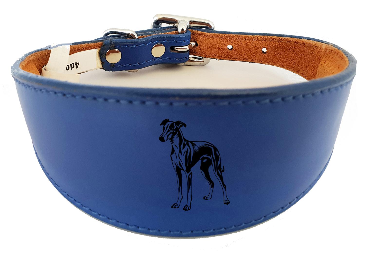 Luxury Greyhound Whippet Sighthound Padded Leather Collar NL 27
