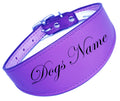 Purple Personalised Leather Dog Collar Collar Dogs For Hounds Laser Engraved