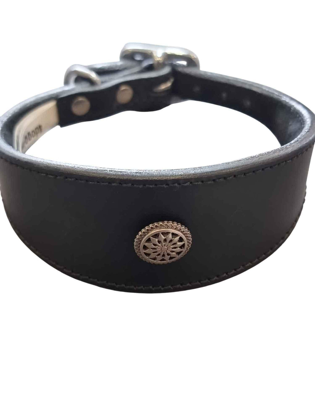 Leather Collar For Whippet Greyhound Lurcher Decorative Stud Design DS 3